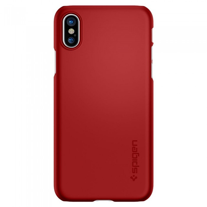 фото Чехол Spigen Thin Fit для iPhone X, цвет красный