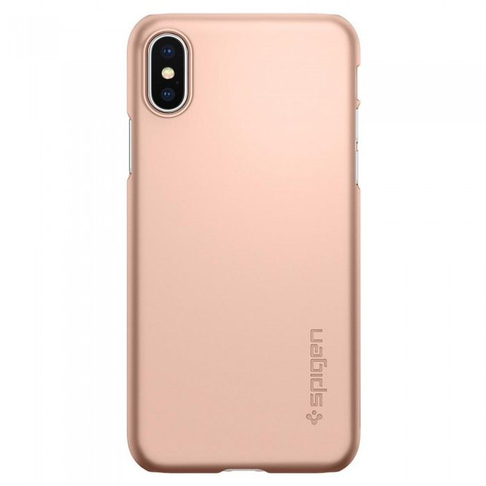 фото Чехол Spigen Thin Fit для iPhone X, цвет розовый