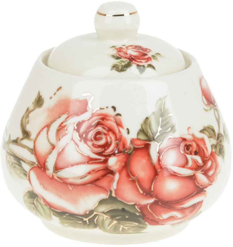 фото Сахарница Best Home Porcelain "Рубиновые розы", 300 мл Bhp / best home porcelain