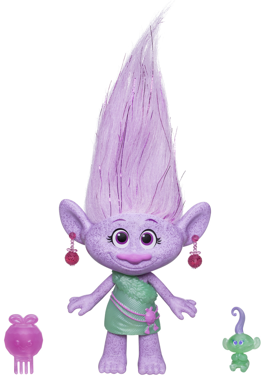 фото Фигурка Trolls "Тролли", c заколочками для волос, цвет: розовый