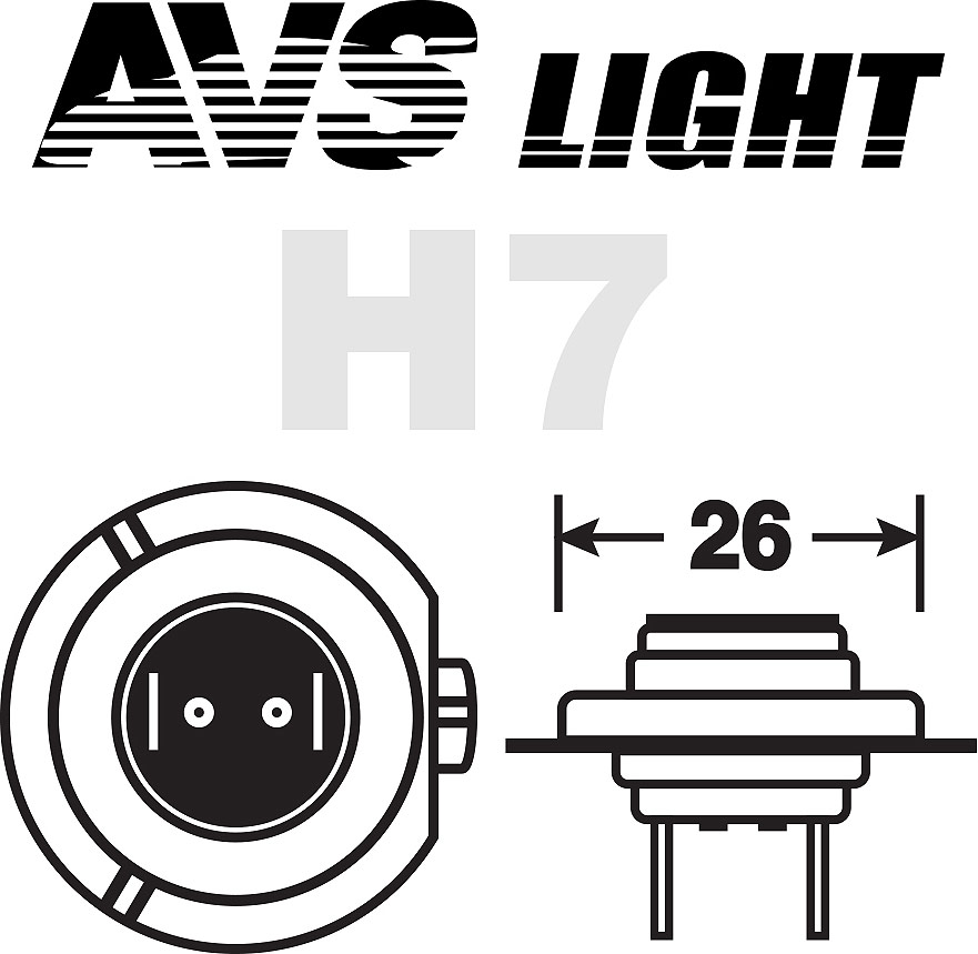 фото Лампа автомобильная AVS 55 Вт, Галогенная