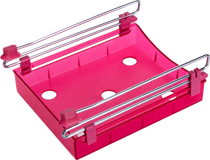 Органайзер для холодильника Homsu, на металлическом основании, цвет: розовый, 15 х 12 х 4 см