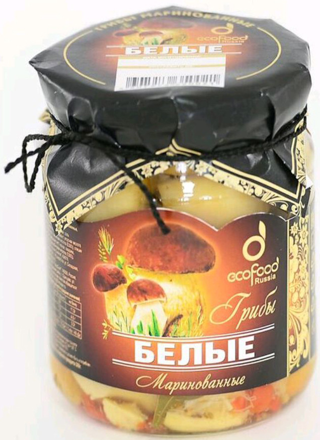 все цены на Грибы маринованные белые Ecofood, 520 г онлайн