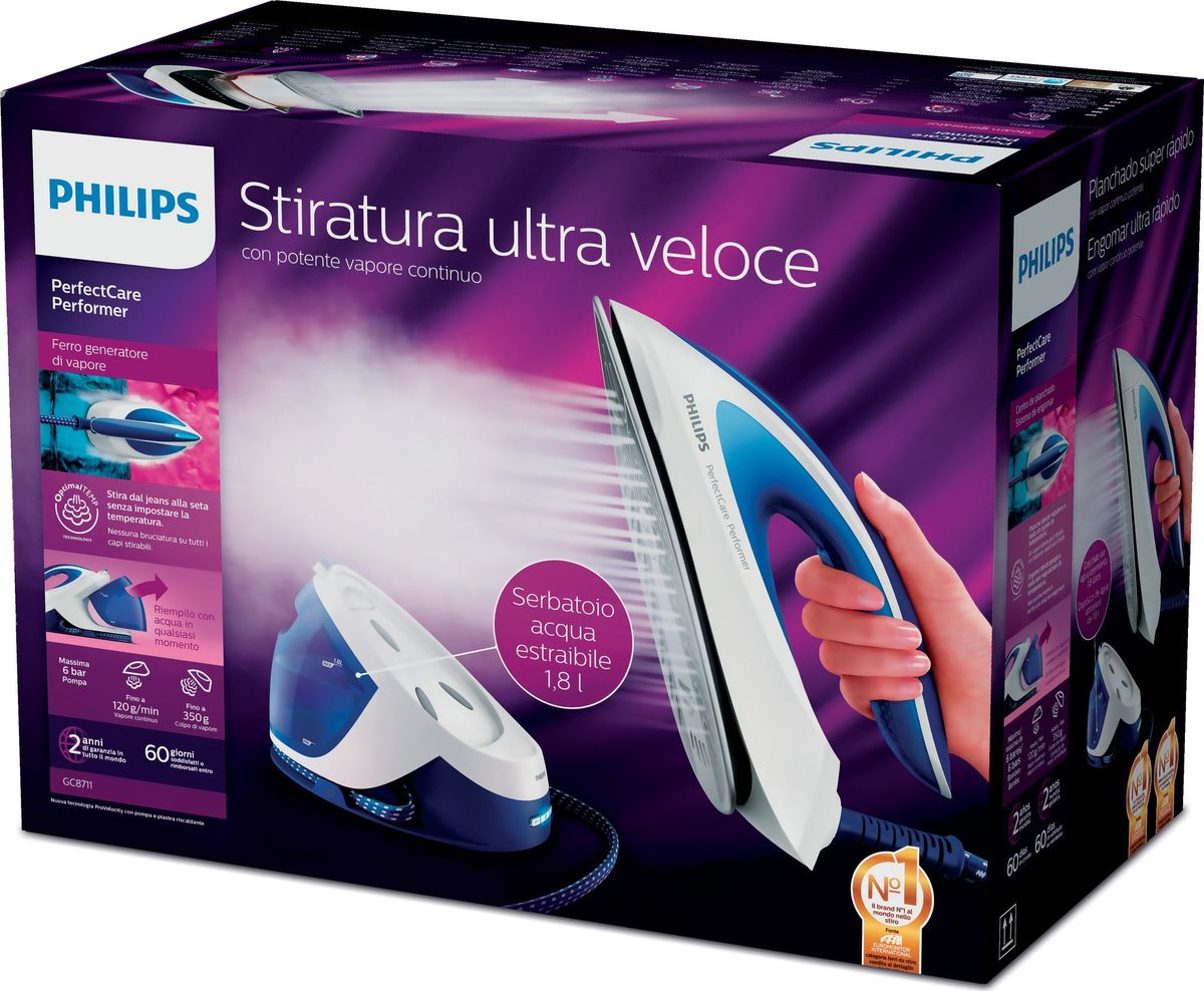 фото Philips PerfectCare Performer GC8711/20, White Blue парогенератор