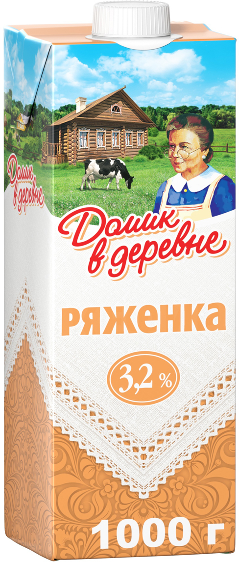 фото Ряженка 3,2% Домик в деревне, 950 г