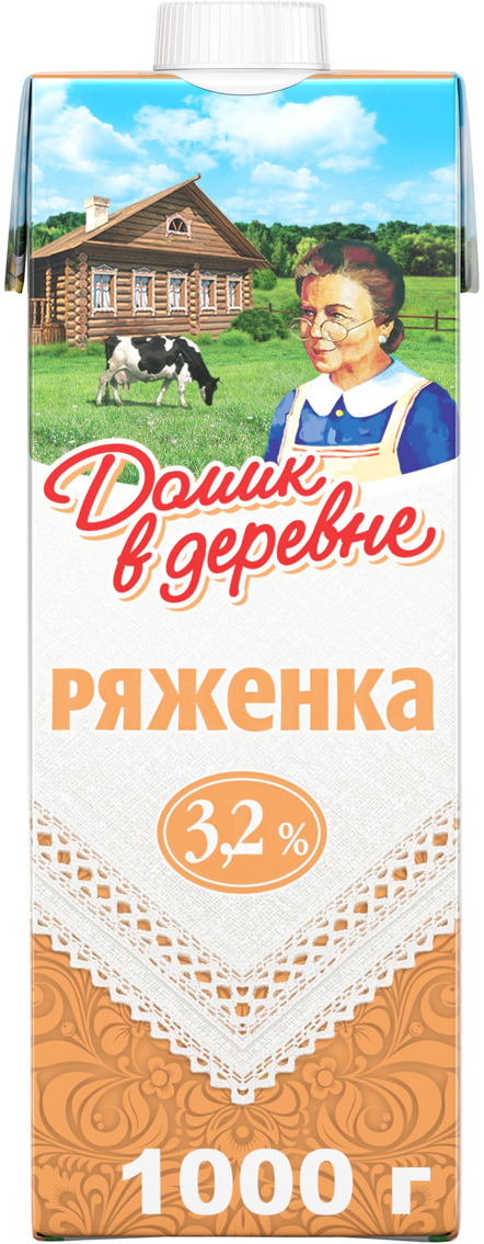 фото Ряженка 3,2% Домик в деревне, 950 г