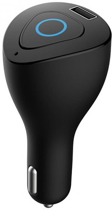 Автомобильное зарядное устройство Devia, на 1 USB порт, с гарнитурой Vortex Car Charger with 4.0 Bluetooth Headset, черный