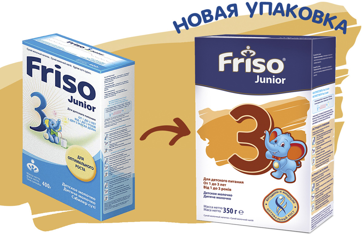 фото Фрисо-3 Junior детское молочко в картонной пачке, 350 г Friso