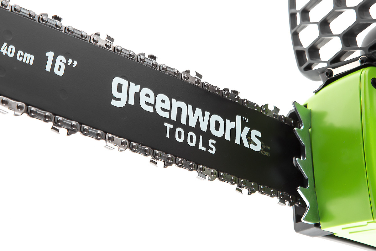 фото Пила цепная GreenWorks GD40CS40 20077, бесщеточная, 40V (БЕЗ Аккумулятора и З/У) 20077