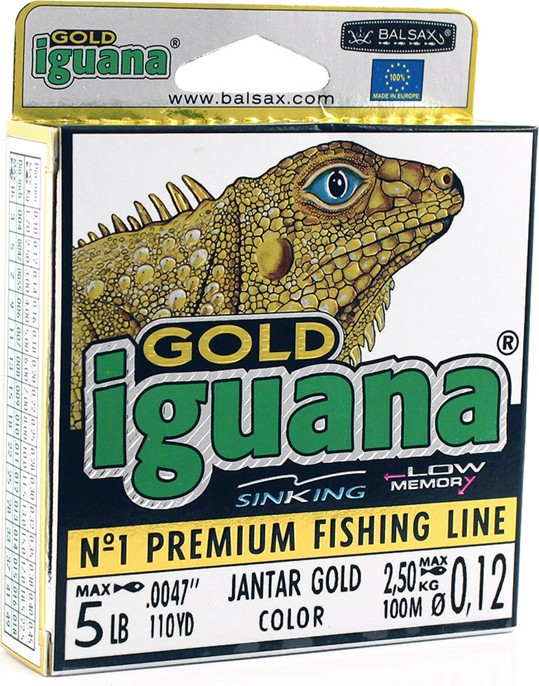 фото Леска Balsax Iguana Gold, 100 м, 0,12 мм, 2,5 кг