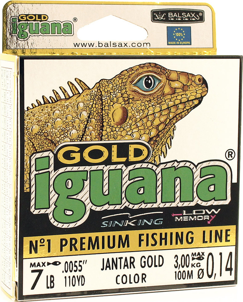 фото Леска Balsax Iguana Gold, 100 м, 0,14 мм, 3,0 кг