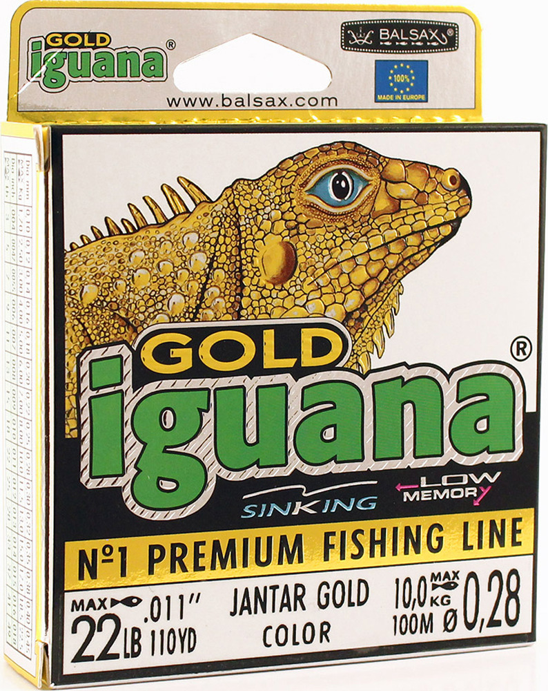 фото Леска Balsax Iguana Gold, 100 м, 0,28 мм, 10,0 кг