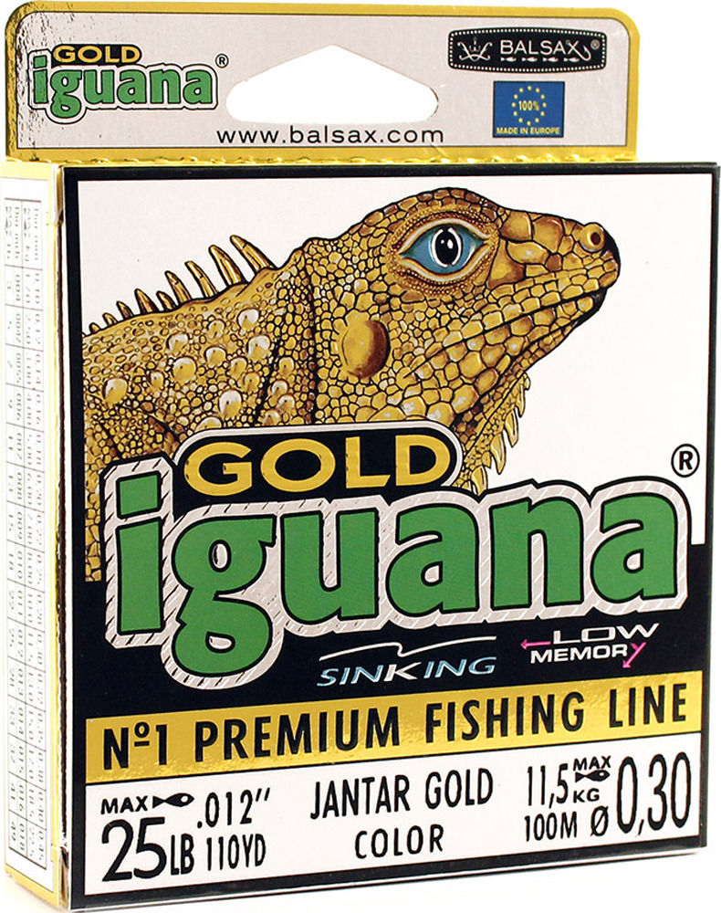  леска для рыбалки Balsax Леска Balsax Iguana Gold, 100 м, 0 .