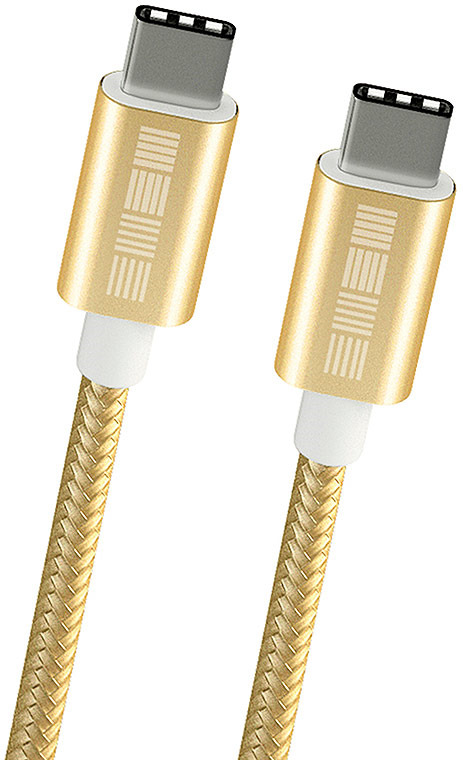 фото Кабель Interstep TypeC-TypeC USB2.0, AA, M-M, 1 м, Gold