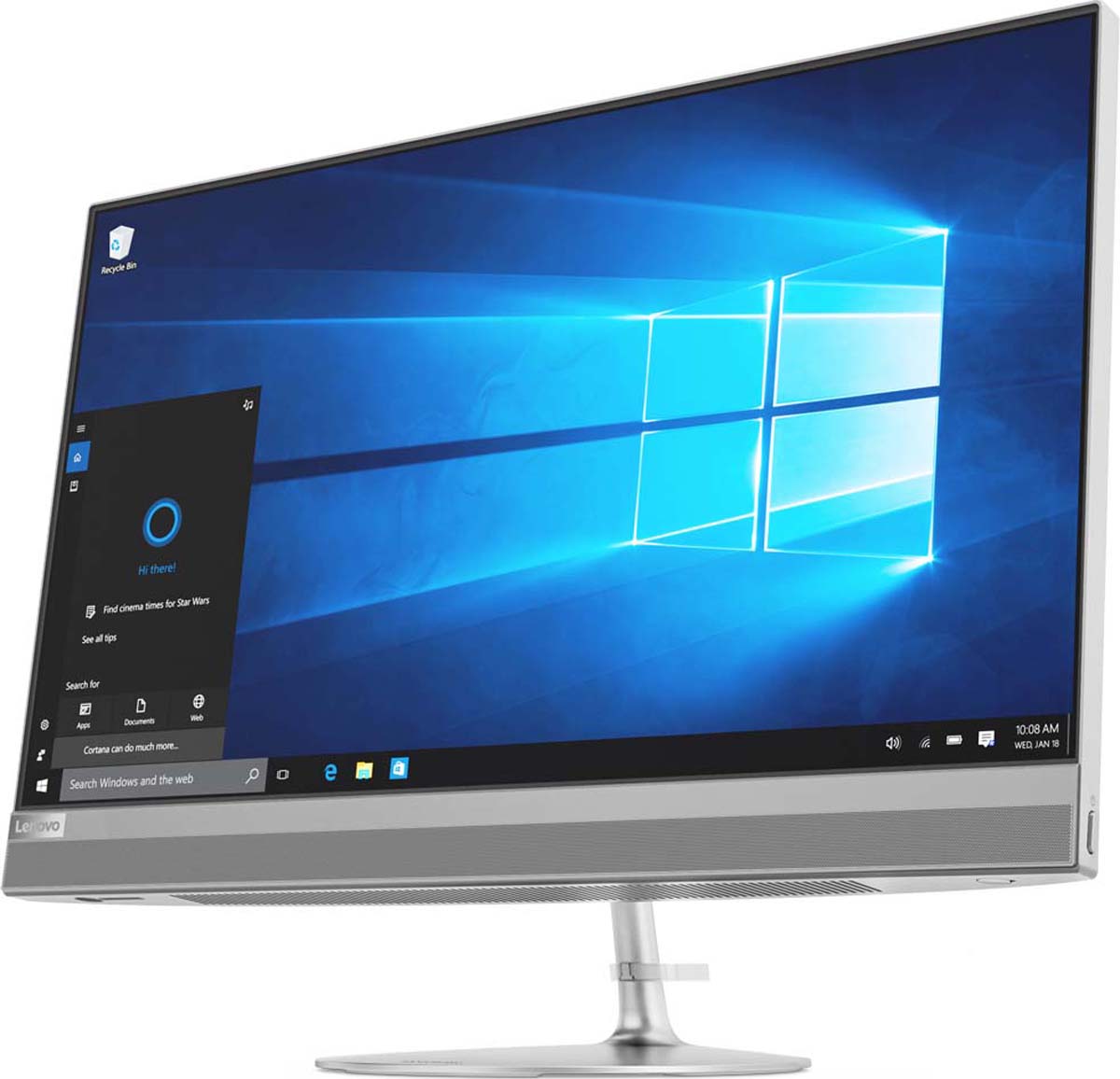 фото 23.8" Моноблок Lenovo IdeaCentre 520-24ICB (F0DJ005SRK), серебристый