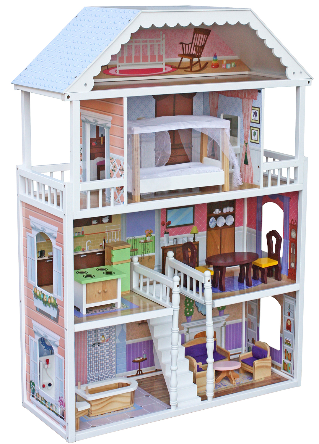 Детские игрушечные домики с мебелью