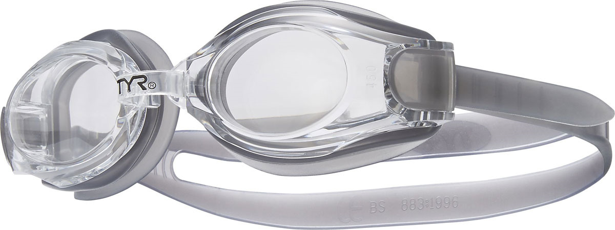 Очки для плавания TYR Corrective Optical, цвет: прозрачный, с диоптриями 4.0