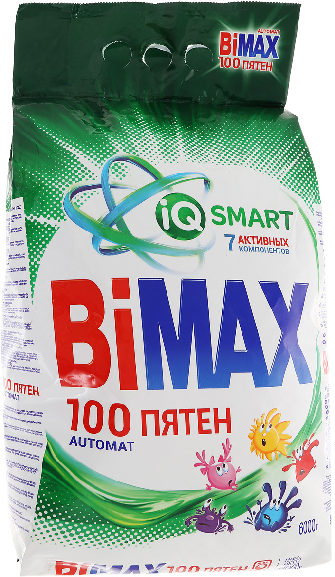 фото Стиральный порошок BiMax "100 пятен", автомат, 6 кг