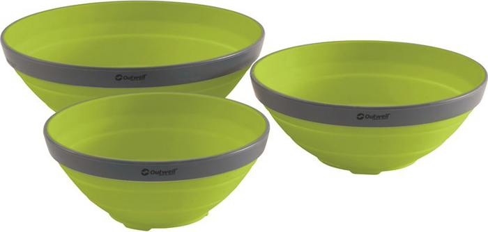 фото Миска походная Outwell Collaps Bowl, складная, цвет: светло-зеленый, 10 х 28 см, 3 шт. 650681