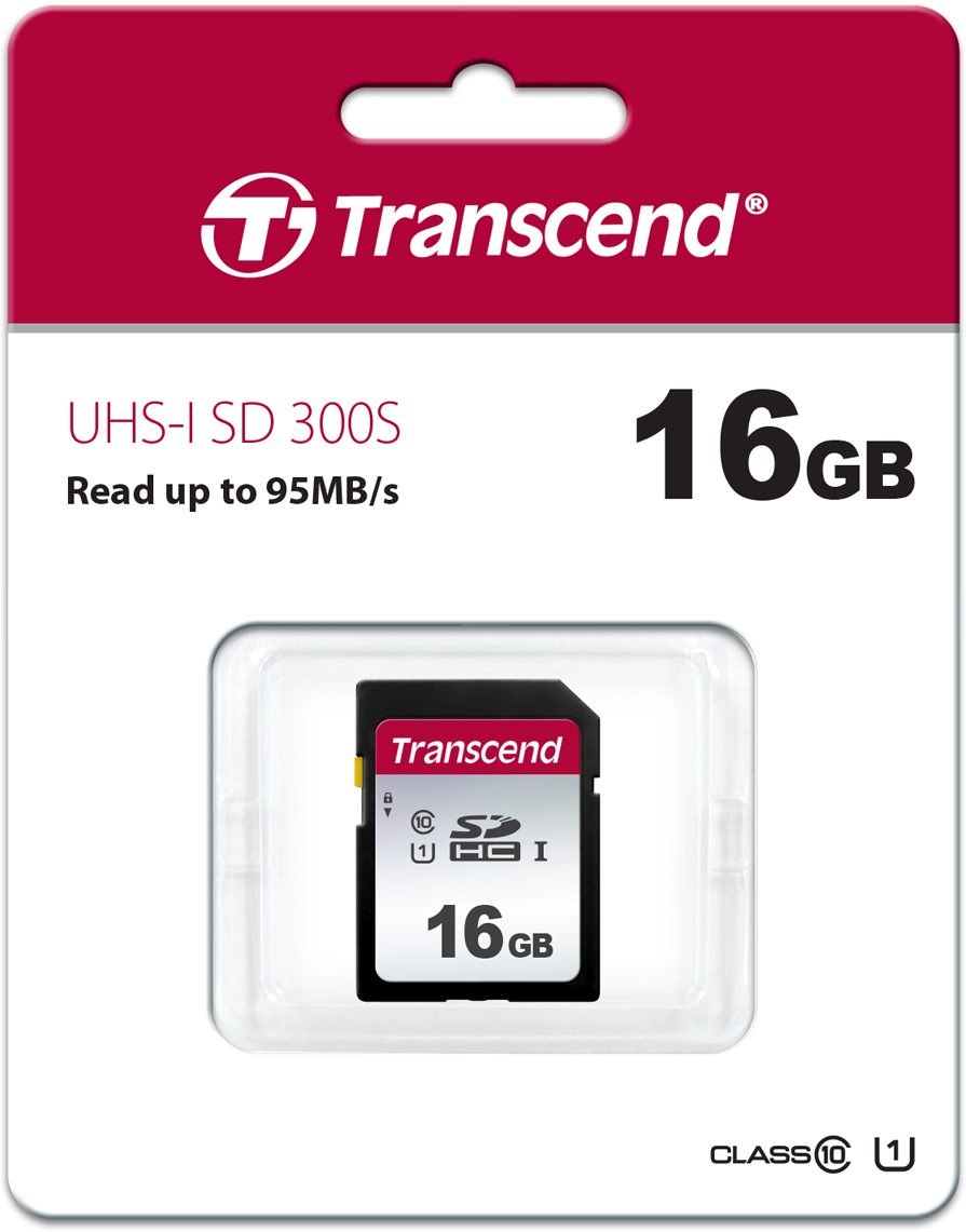 фото Transcend SDHC 300S UHS-I Class U1 16 GB карта памяти
