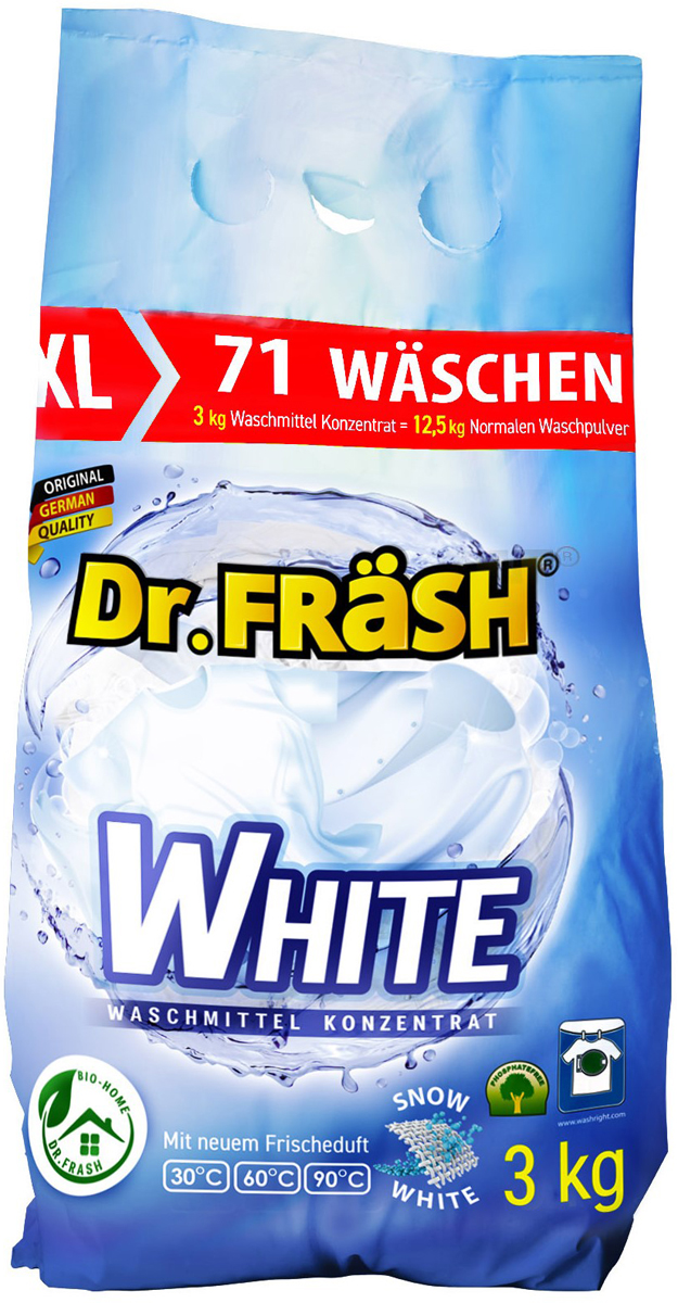 фото Концентрированный стиральный порошок Dr.Frash White, 3 кг