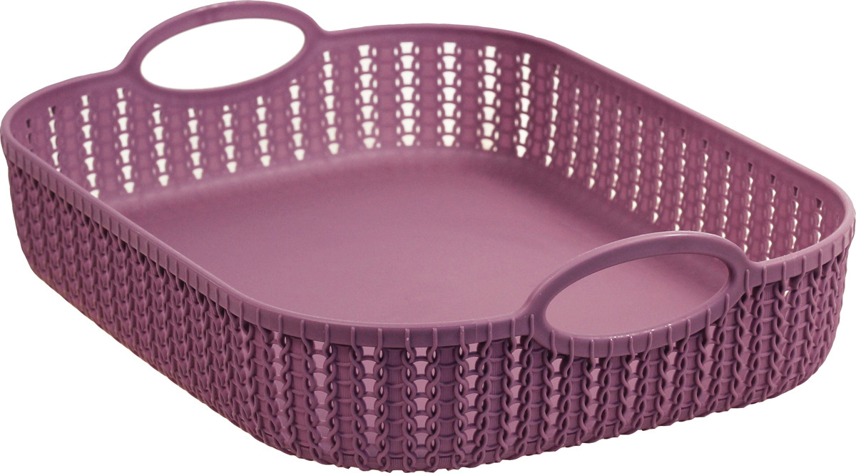фото Корзина универсальная Idea "Вязание", цвет: пурпурный, 31 х 24 см