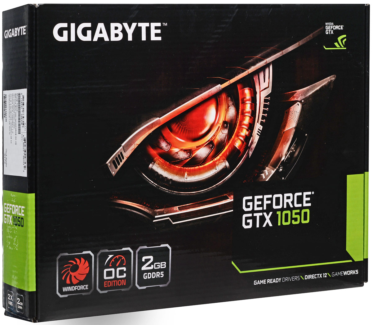 фото Видеокарта Gigabyte GeForce GTX 1050 Windforce OC 2GB, GV-N1050WF2OC-2GD