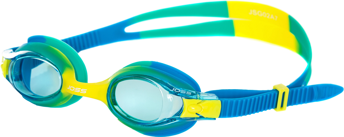 Очки для плавания Joss Kids' Swim Goggles, детские, цвет: ярко-голубой. Размер универсальный