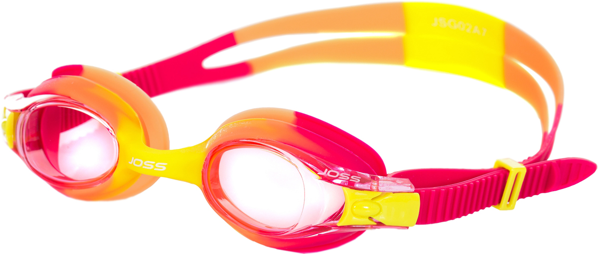 Очки для плавания Joss, с гибкой литой носовой перемычкой, цвет: малиновый. Размер универсальный