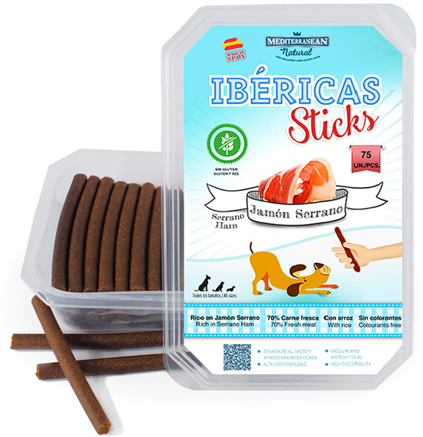 фото Лакомство для собак Mediterranean Ibericas Sticks, ветчинные палочки, 900 г