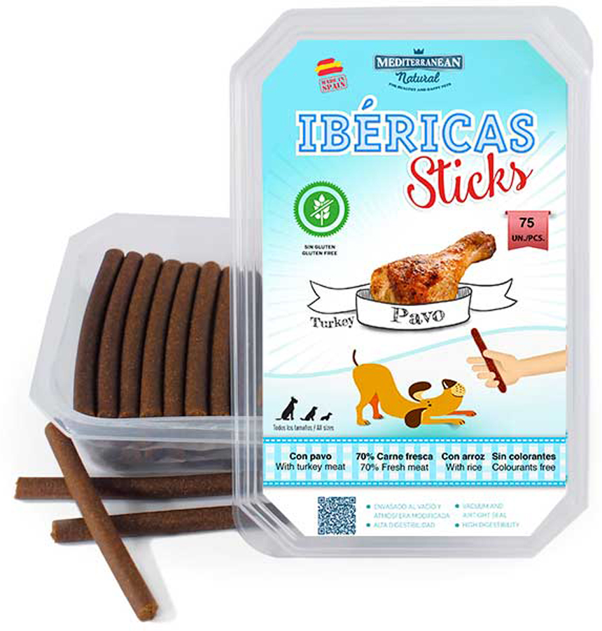 фото Лакомство для собак Mediterranean Ibericas Sticks, палочки из индейки, 900 г