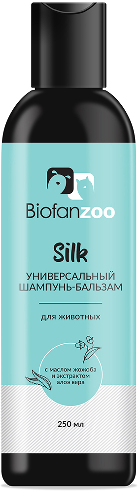 Шампунь-бальзам для животных Biofan Zoo Silk, универсальный, с маслом чайного дерева и экстрактом алоэ вера, 250 мл