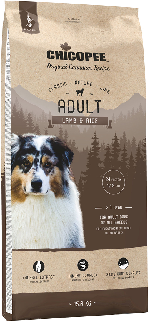 фото Корм сухой Chicopee "CNL Adult Lamb & Rice", для взрослых собак всех пород, с ягненком и рисом, 15 кг