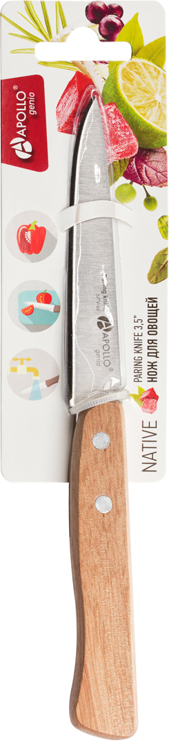 фото Нож для овощей Apollo Genio Native, цвет: бежевый, длина лезвия 9 см Apollo home & decor