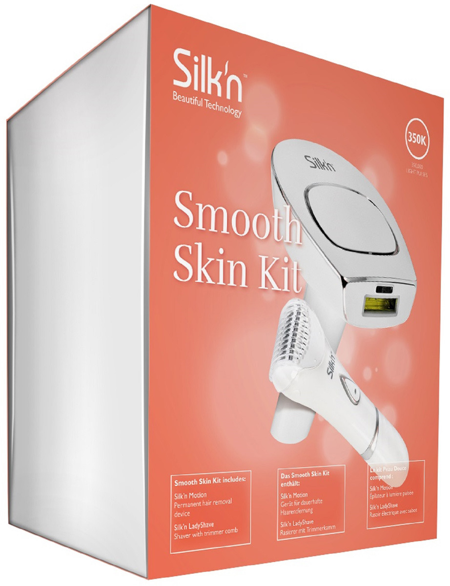 фото Косметический набор Silk'n Smooth Skin Kit, Gbox002, фотоэпилятор Motion 350K + бритва Ladyshave