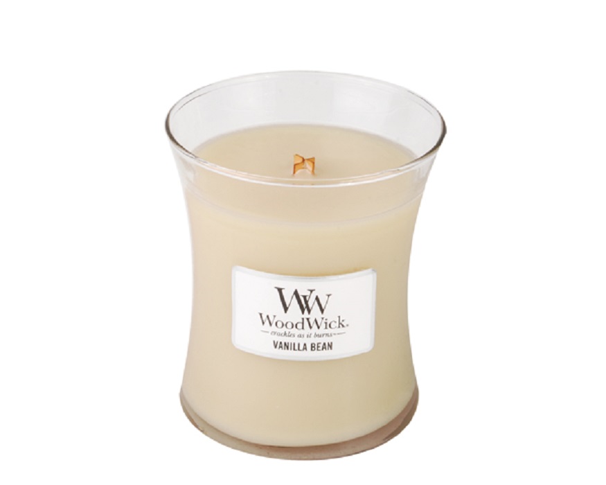 фото Ароматическая свеча Woodwick "Натуральная ваниль", средняя