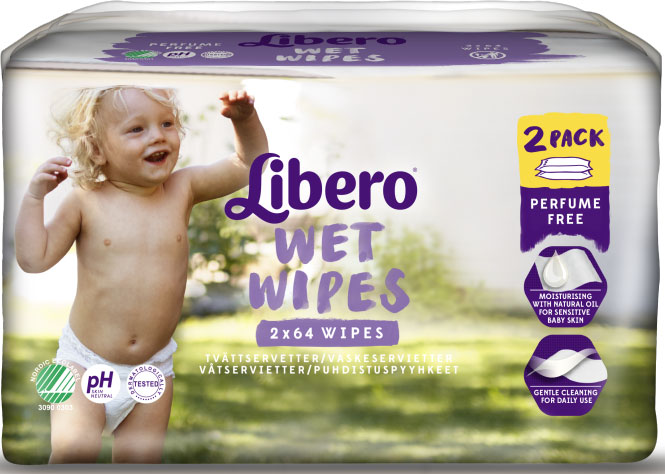 Влажные салфетки Libero Wet Wipes Экономичная упаковка, 128 шт