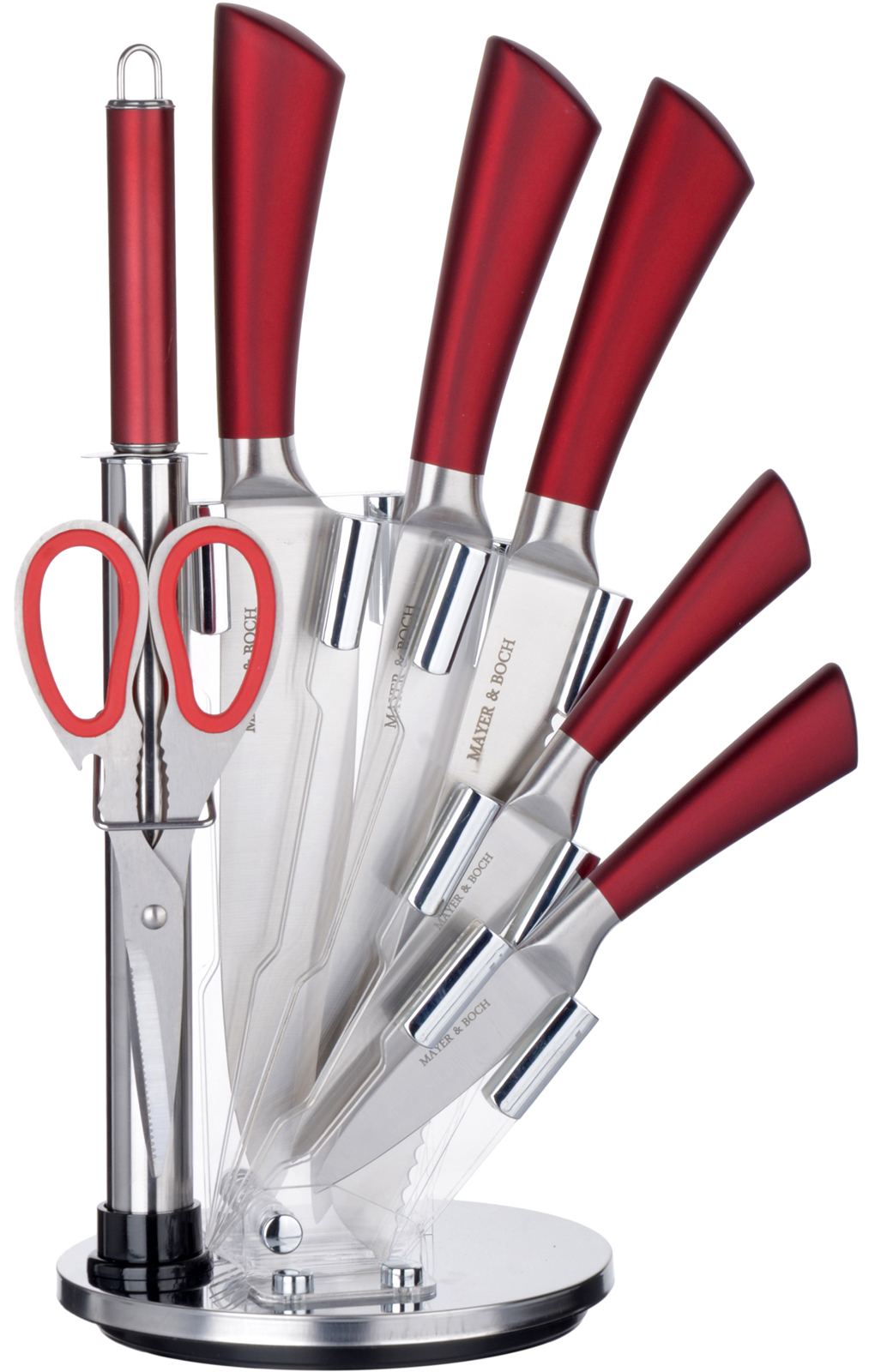 фото Набор ножей Mayer & Boch, цвет: красный, 8 шт