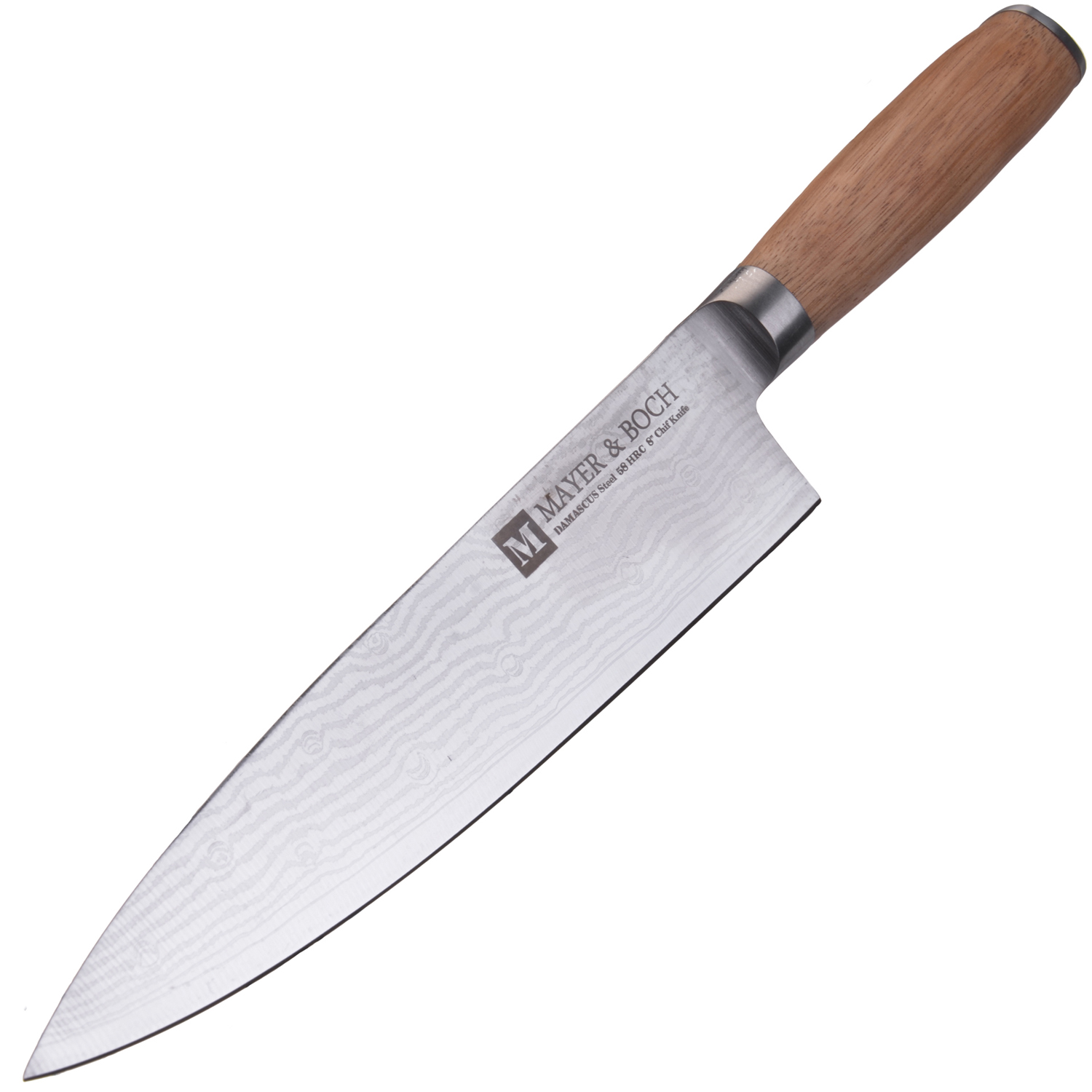 фото Нож поварской Mayer & Boch Zenon, цвет: коричневый, серебристый, длина лезвия 20,3 см