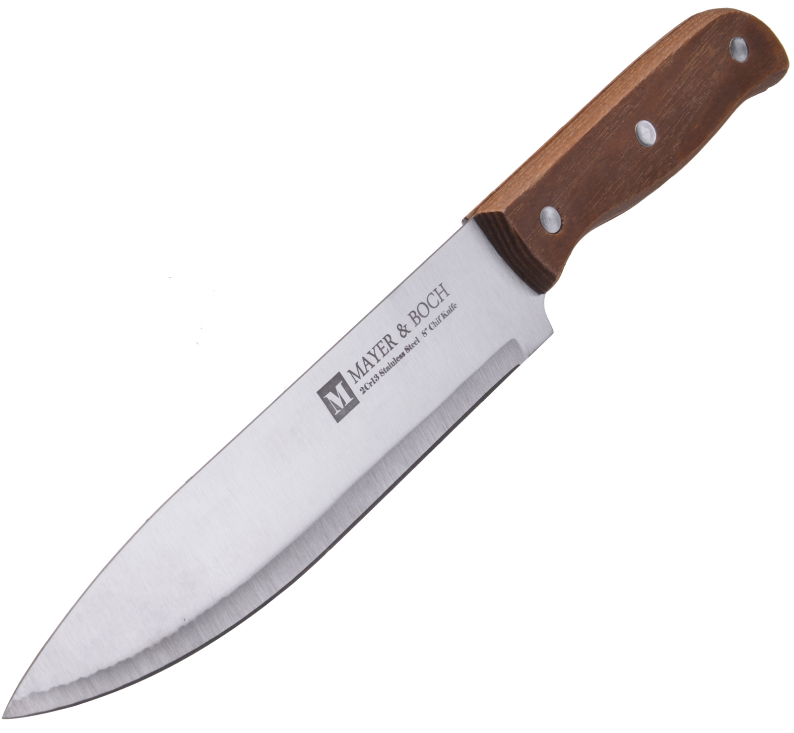 фото Нож поварской Mayer & Boch Classic, цвет: коричневый, серебристый, длина лезвия 19 см
