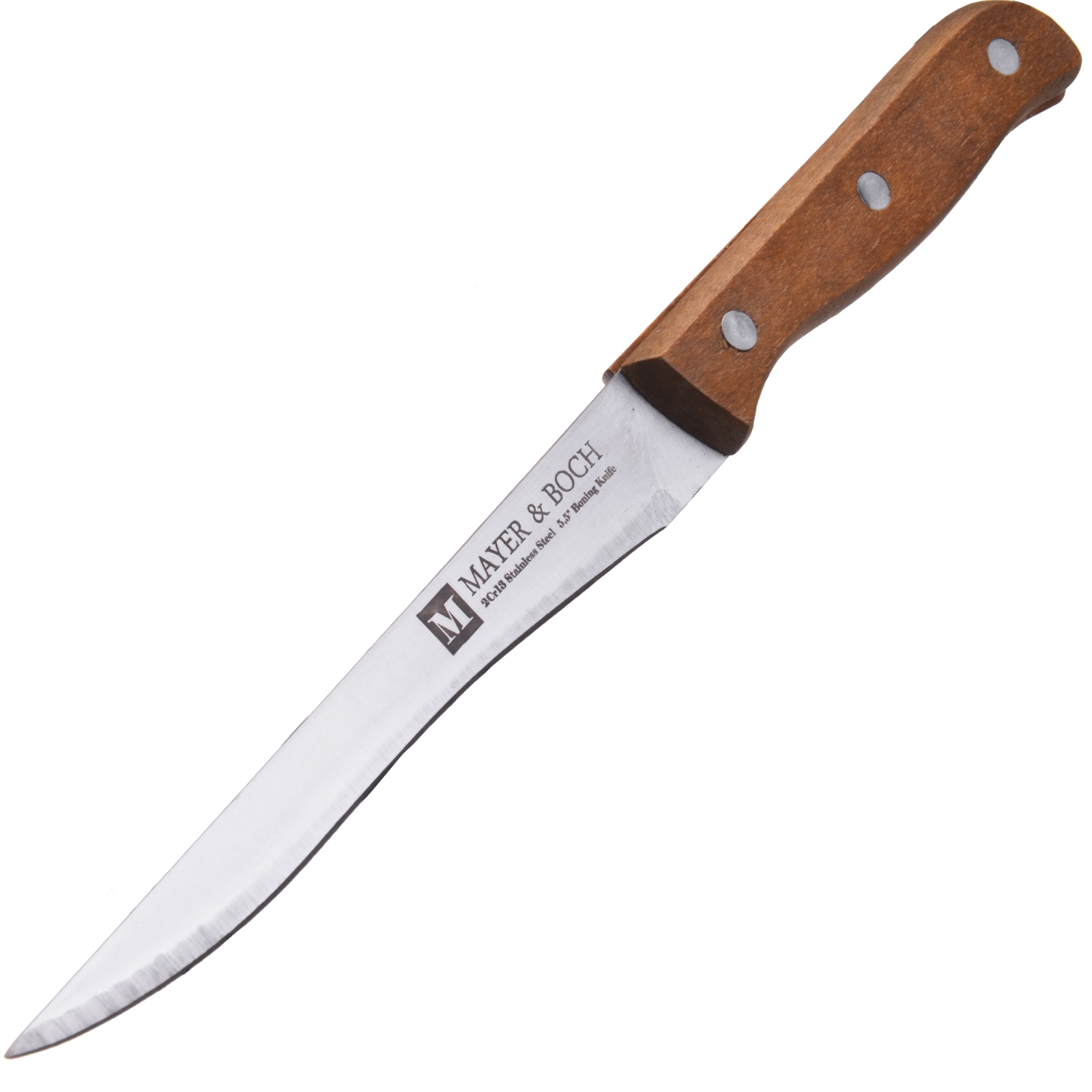 фото Нож для мяса Mayer & Boch Classic, цвет: коричневый, серебристый, длина лезвия 14 см