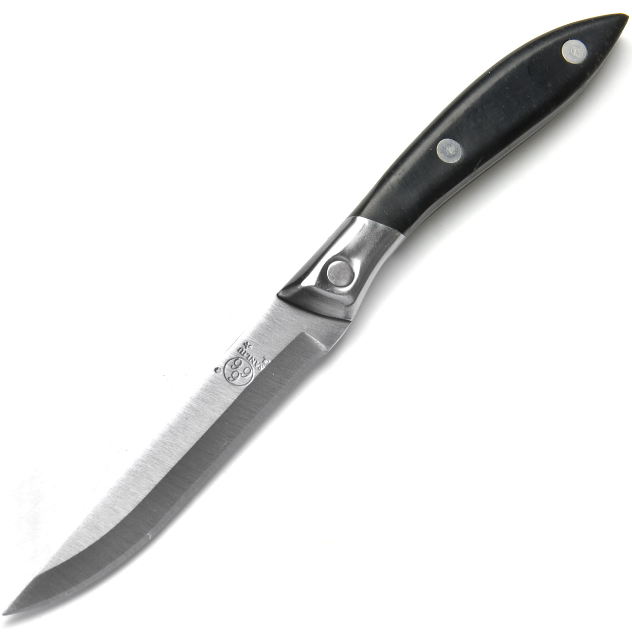 фото Нож универсальный, цвет: серебристый, черный, длина лезвия 9,2 см Sanliu 666