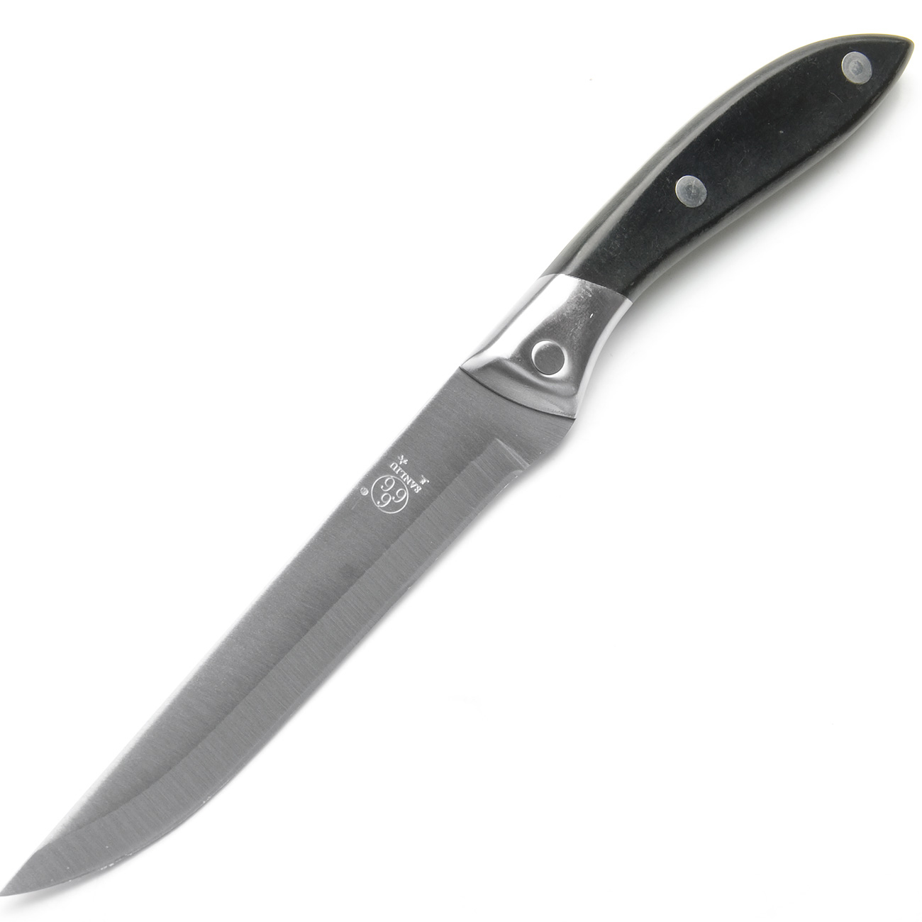 фото Нож универсальный, цвет: серебристый, черный, длина лезвия 14 см Sanliu 666