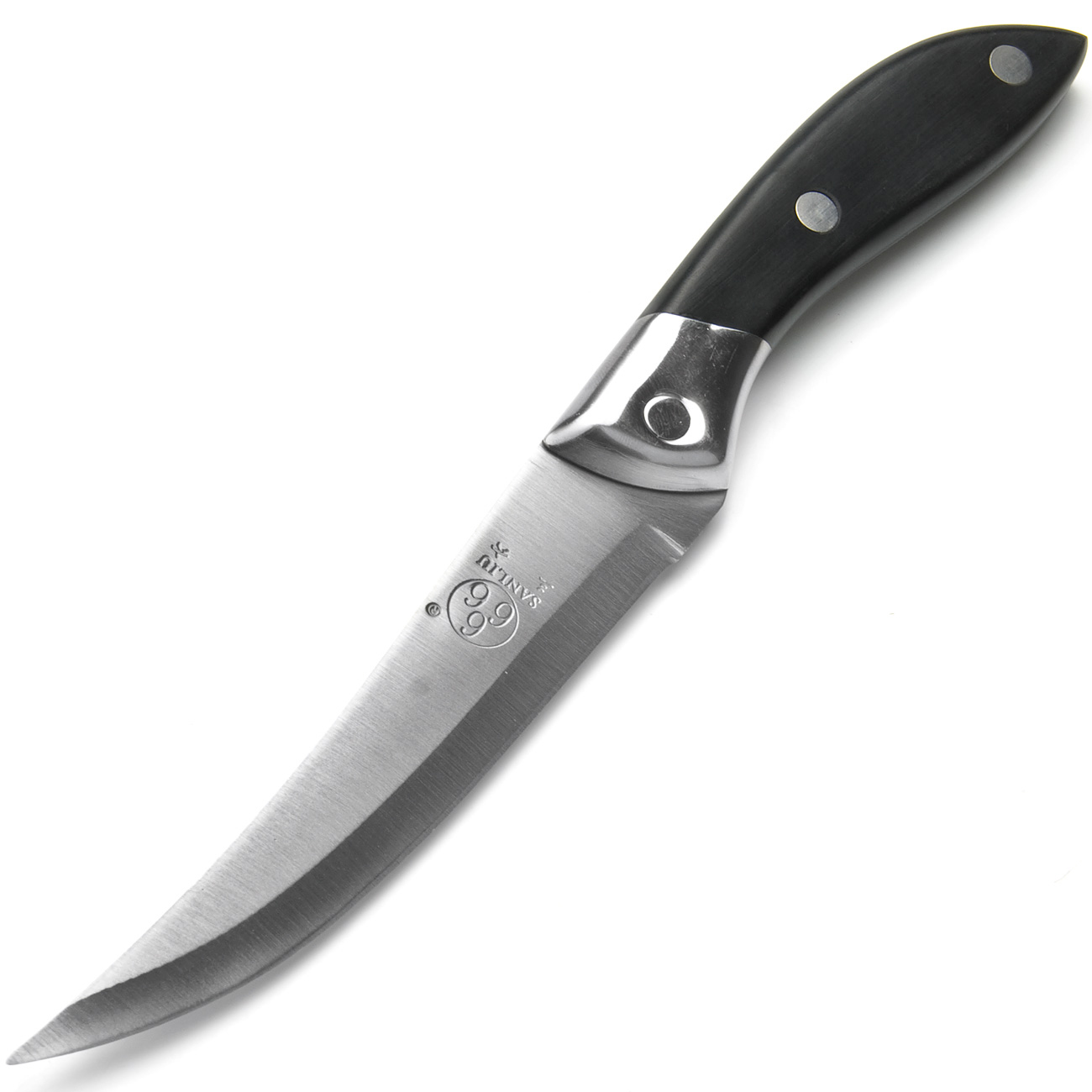 фото Нож универсальный, цвет: серебристый, черный, длина лезвия 14,5 см Sanliu 666