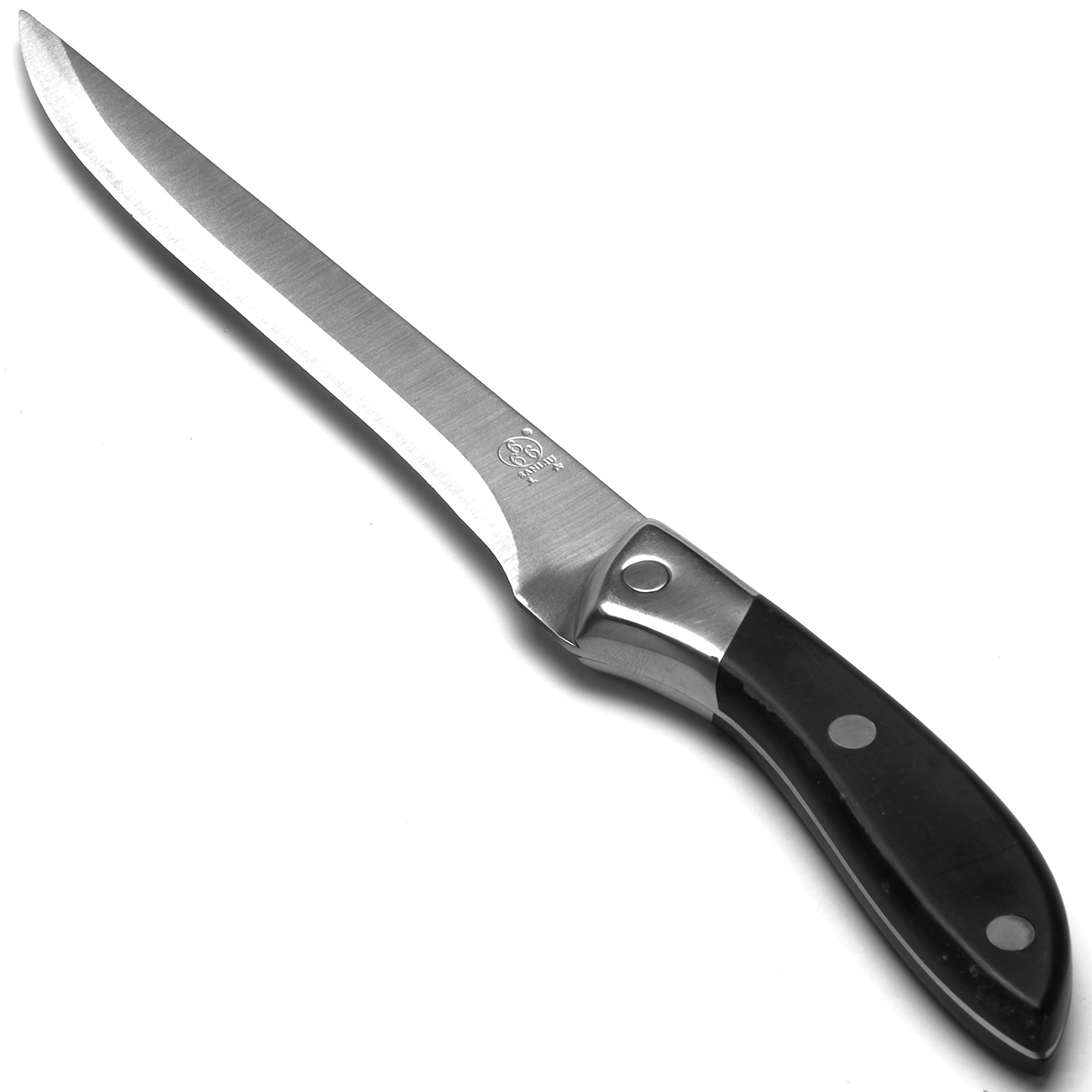 фото Нож универсальный, цвет: серебристый, черный, длина лезвия 18 см Sanliu 666