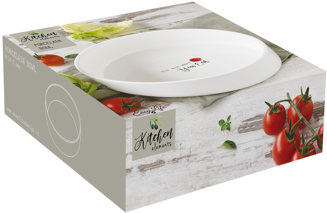 фото Салатник Easy Life Kitchen Elements, цвет: белый, 1000 мл. EL-R1909/KITE