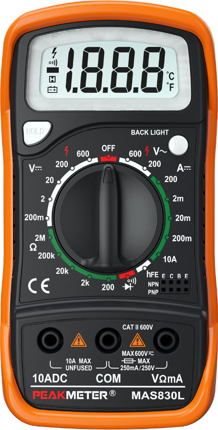 Мультиметр Peakmeter PM830L, цифровой