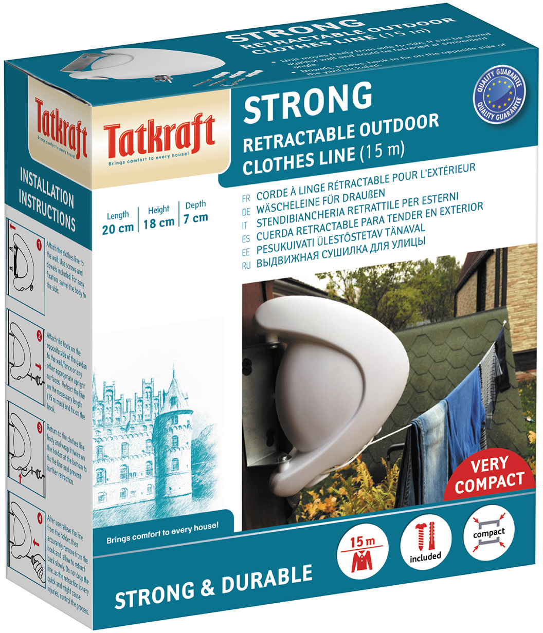 фото Сушилка для улицы выдвижная Tatkraft Strong, 15 м