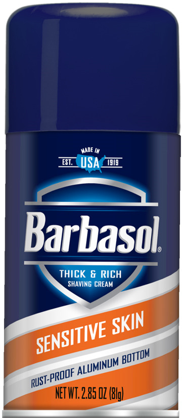 фото Крем-пена для бритья Barbasol Sensitive Skin Shaving Cream, для чувствительной кожи, 81 г