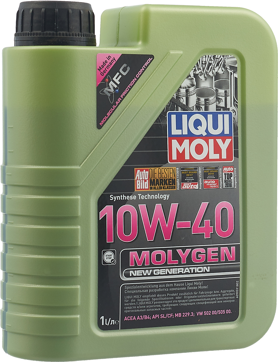 фото Масло моторное Liqui Moly "Molygen New Generation", НС-синтетическое, 10W-40, 1 л